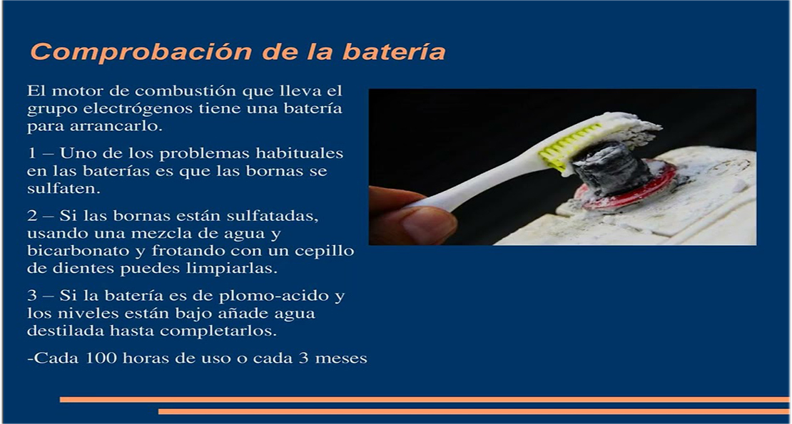 Consejo de Mantenimiento de grupos electrógenos